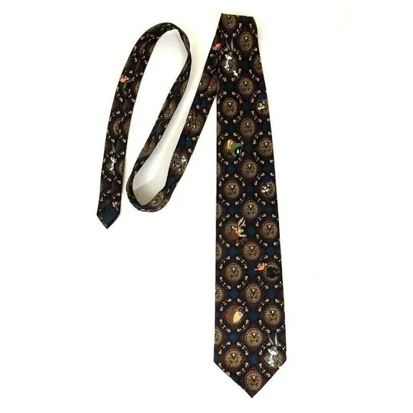 Looney Tunes Mania Tie Bugs Bunny Marvin Daffy Duck Roadrunner Coyote - Picture 1 of 6